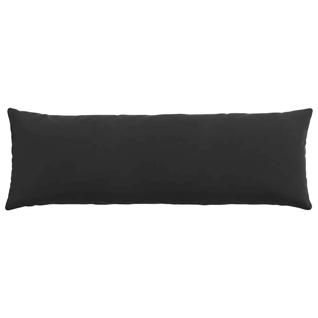 Kanapé párnák 2 pcs fekete 120 x 40 cm bársonyos szövet