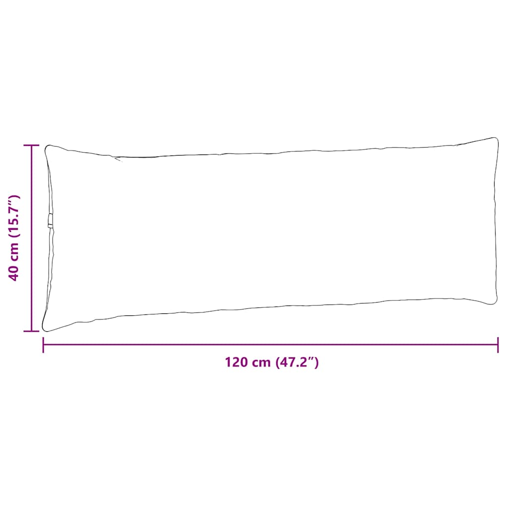 Kanapé párnák 2 pcs fekete 120 x 40 cm bársonyos szövet
