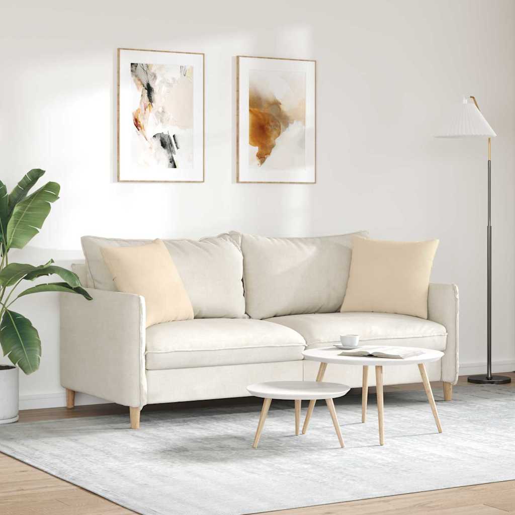 Kanapé párnák 2 pcs krém 45 x 45 cm szövet