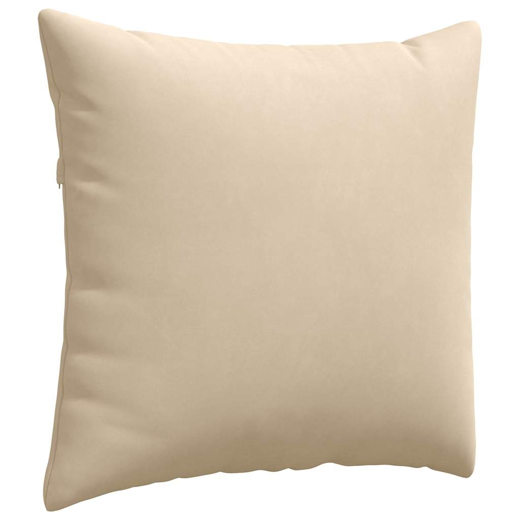 Kanapé párnák 2 pcs krém 45 x 45 cm szövet