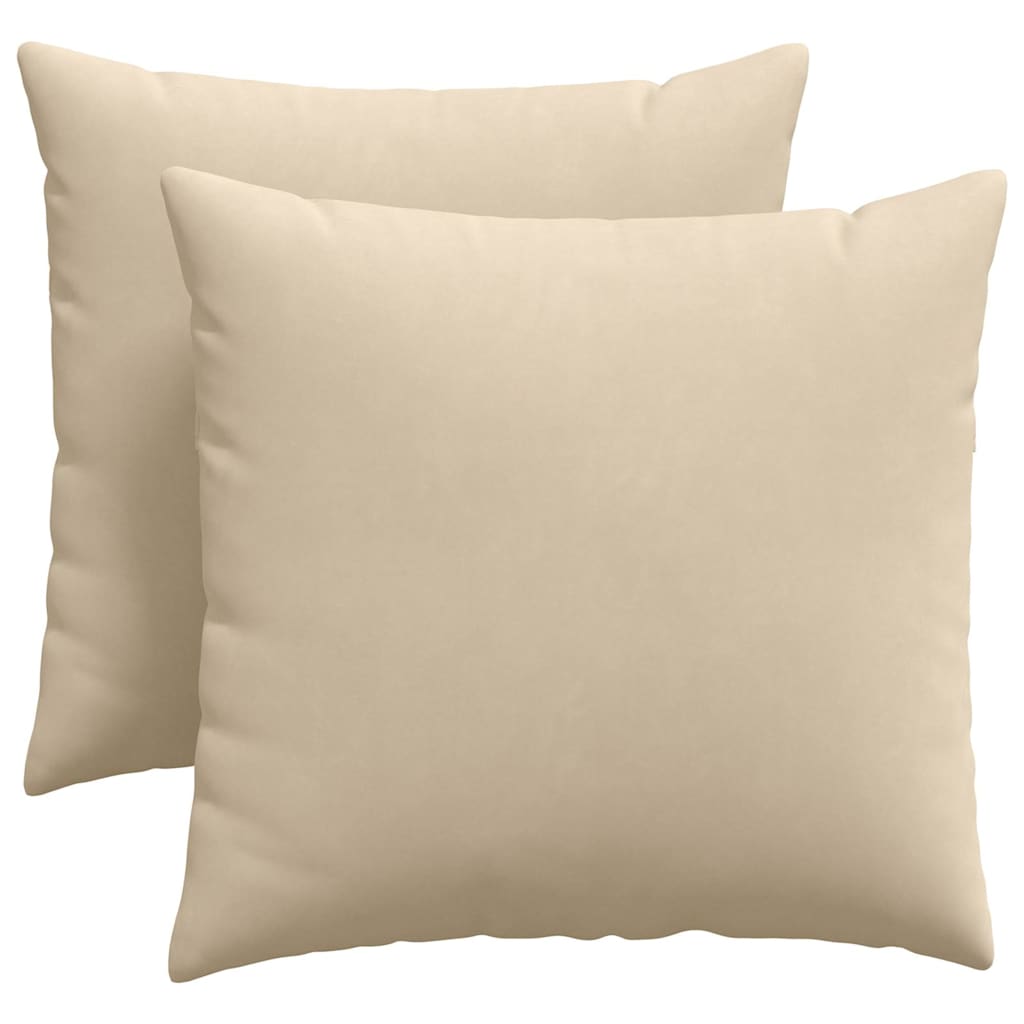 Kanapé párnák 2 pcs krém 45 x 45 cm szövet