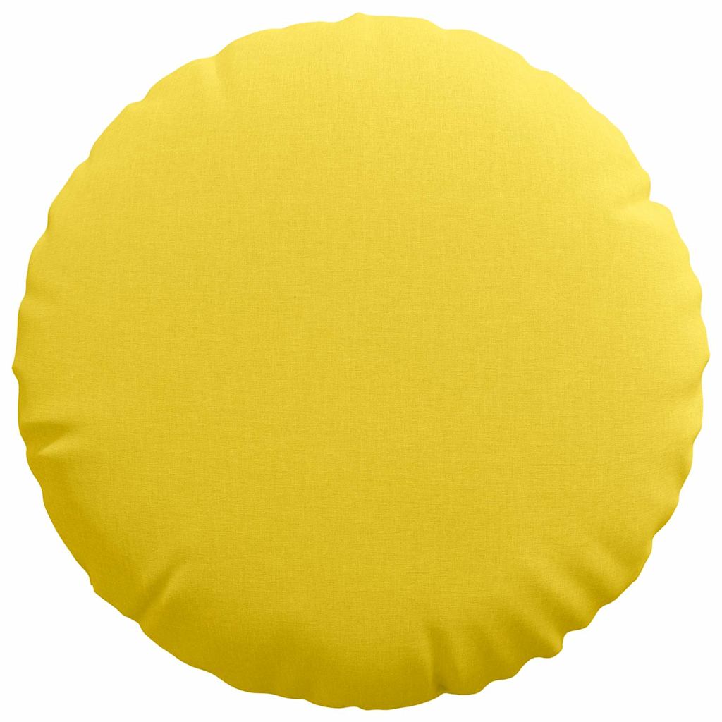 Ülőpárnák 2 pcs világos sárga ø50 x 19 cm szövet