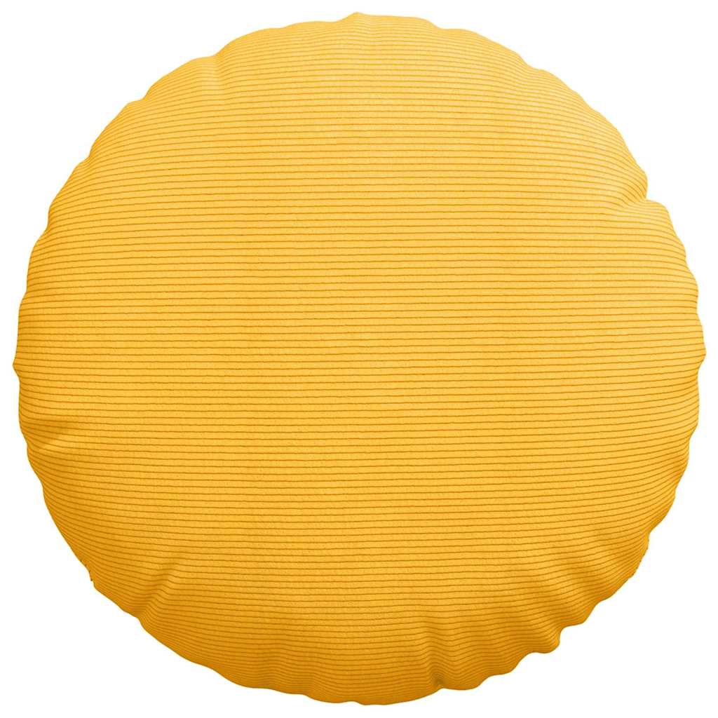 Ülőpárnák 2 pcs világos sárga ø60 x 21 cm bársonyos szövet