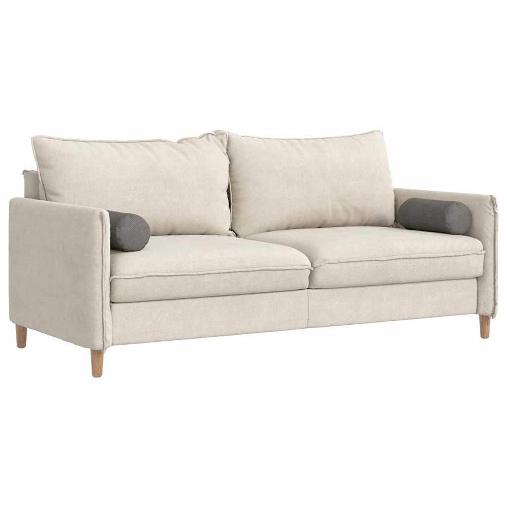 Hengerpárnák 2 pcs világosszürke ø 15 x 40 cm bársonyos szövet