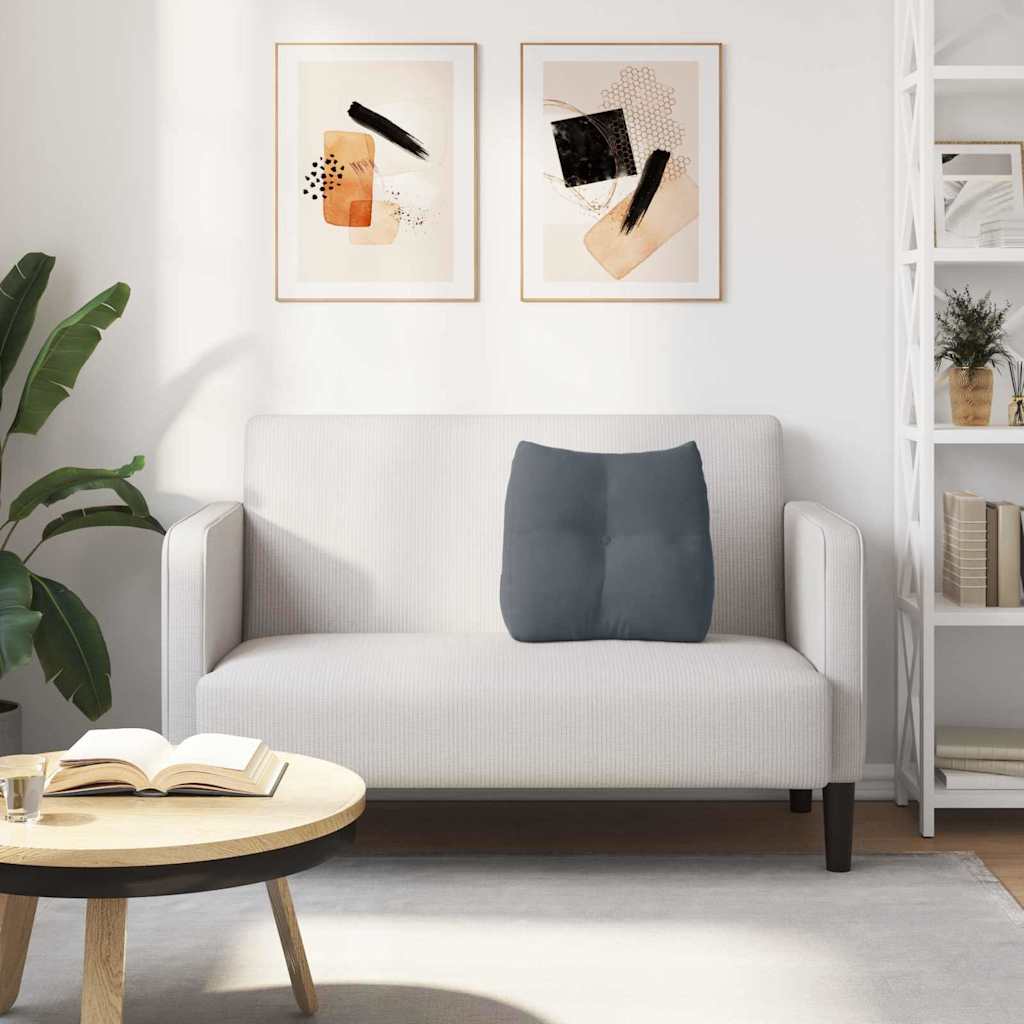 Hátpárna sötétszürke 45 x 24 x 50 cm bársony