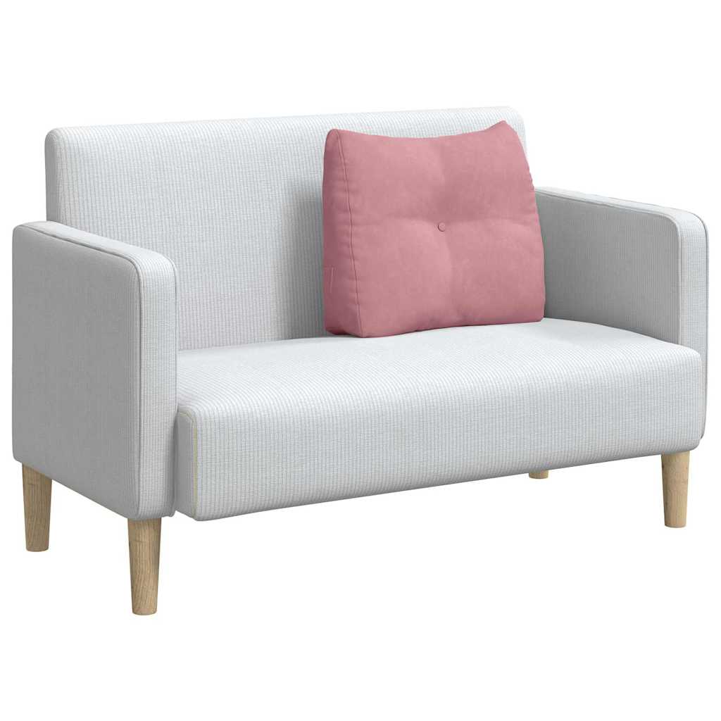 Hátpárna rózsaszín 60 x 24 x 50 cm bársony