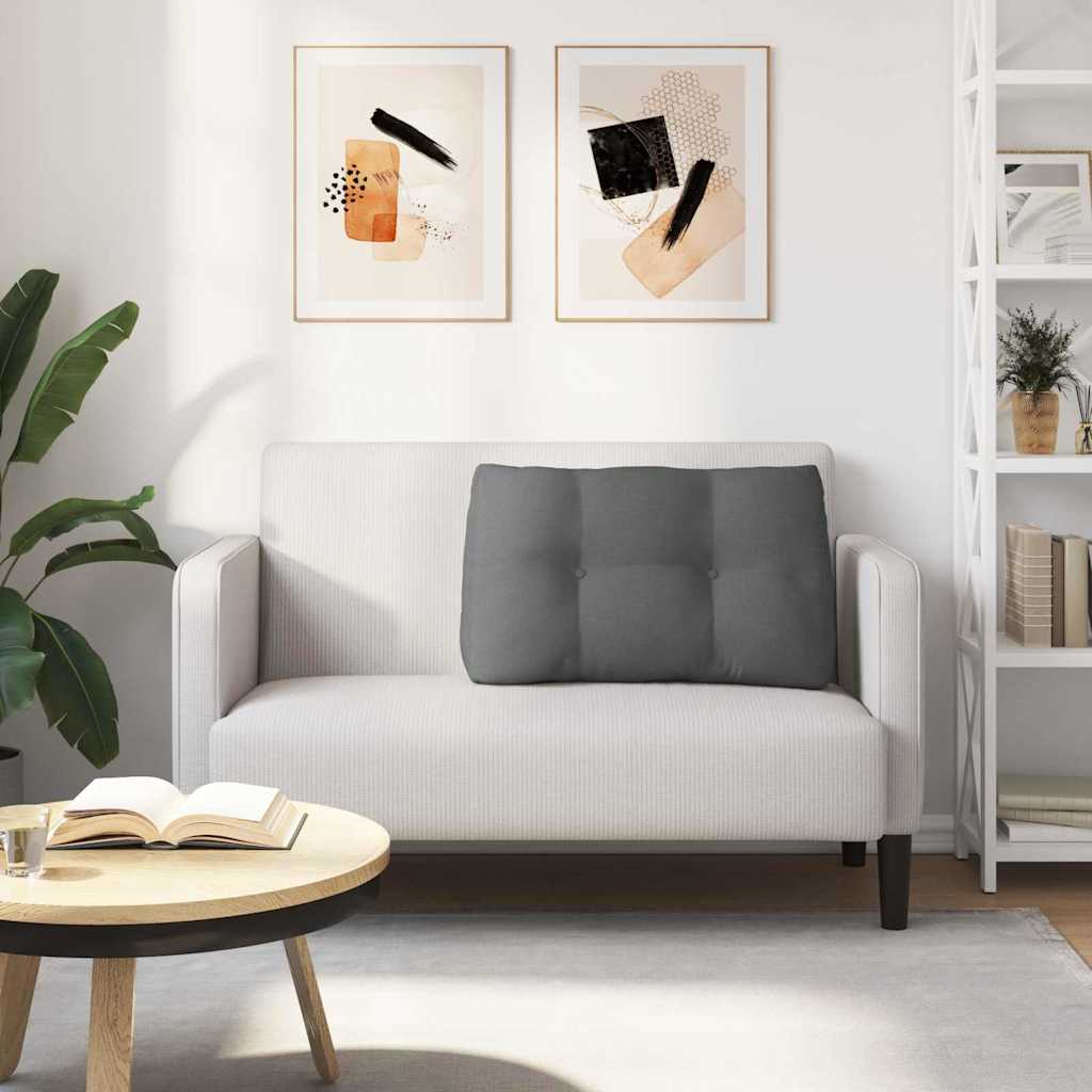 Hátpárna sötétszürke 80 x 24 x 50 cm szövet