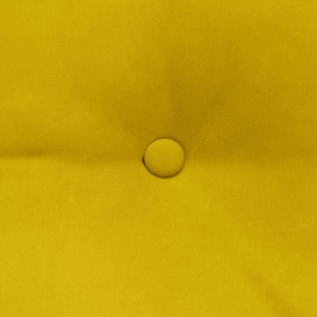 Hátpárna sárga 100 x 24 x 50 cm bársony