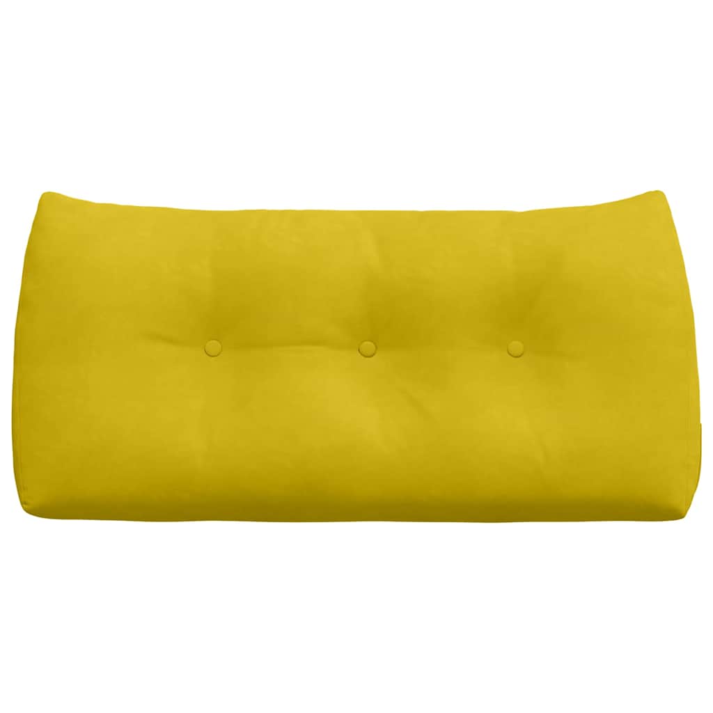 Hátpárna sárga 100 x 24 x 50 cm bársony