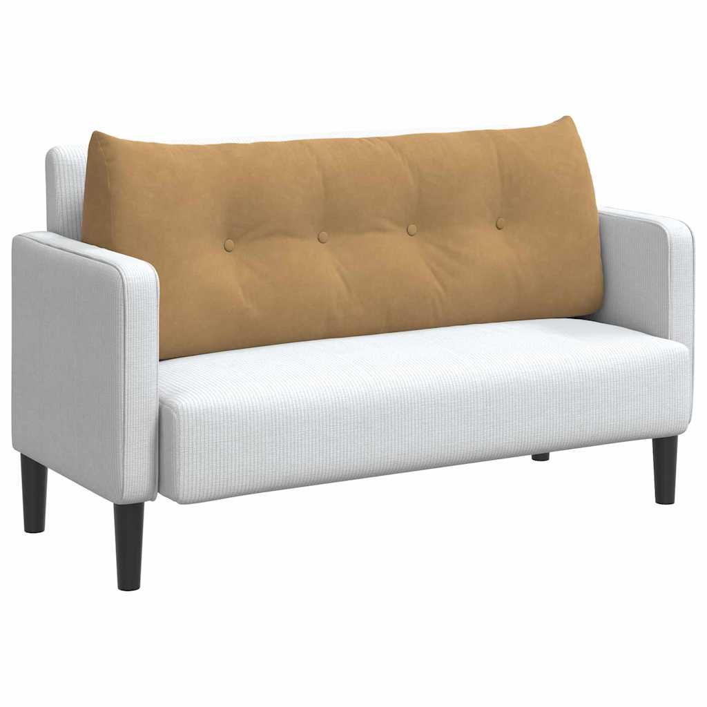 Hátpárna barna 120 x 24 x 50 cm bársony