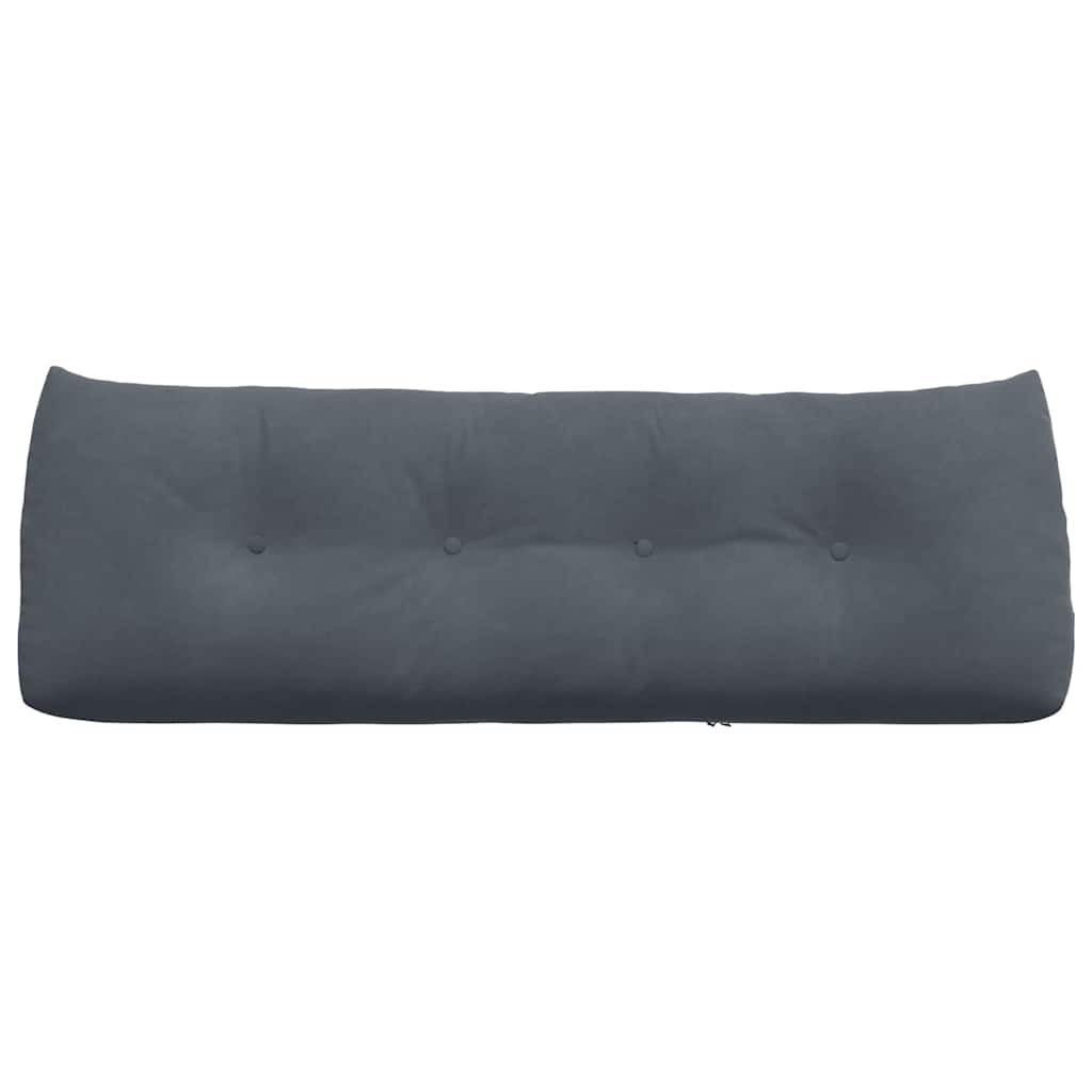 Hátpárna sötétszürke 140 x 24 x 50 cm bársony