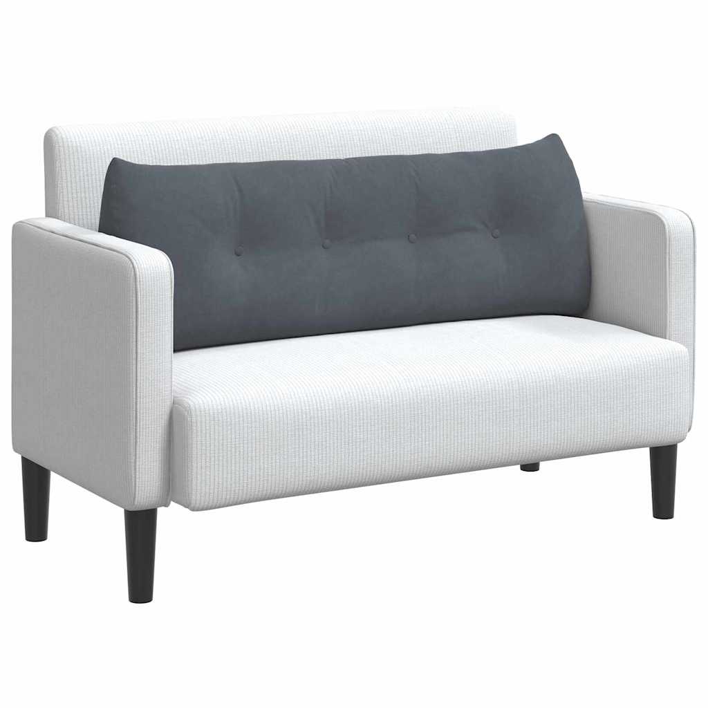 Hátpárna sötétszürke 140 x 24 x 50 cm bársony