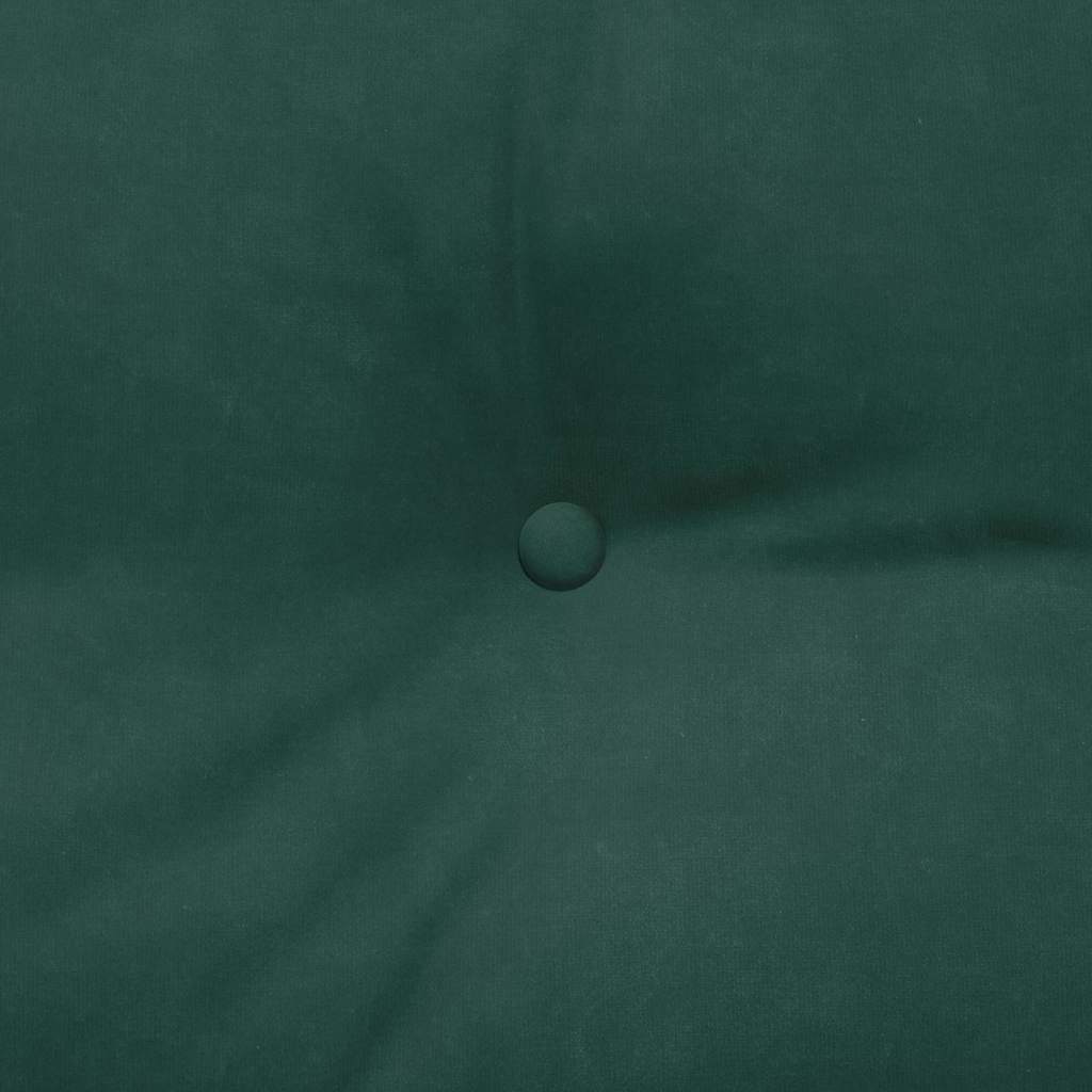 Hátpárna sötétzöld 160 x 24 x 50 cm bársony