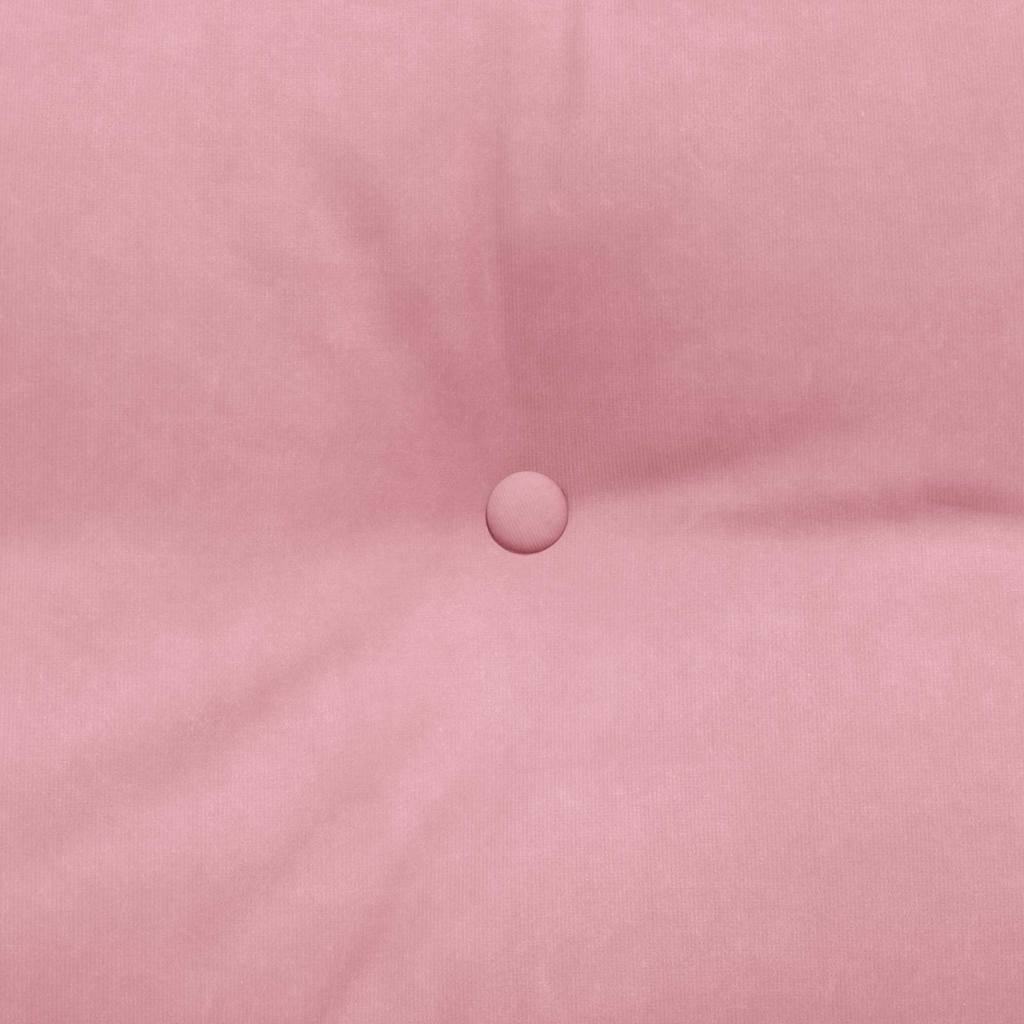 Hátpárna rózsaszín 160 x 24 x 50 cm bársony