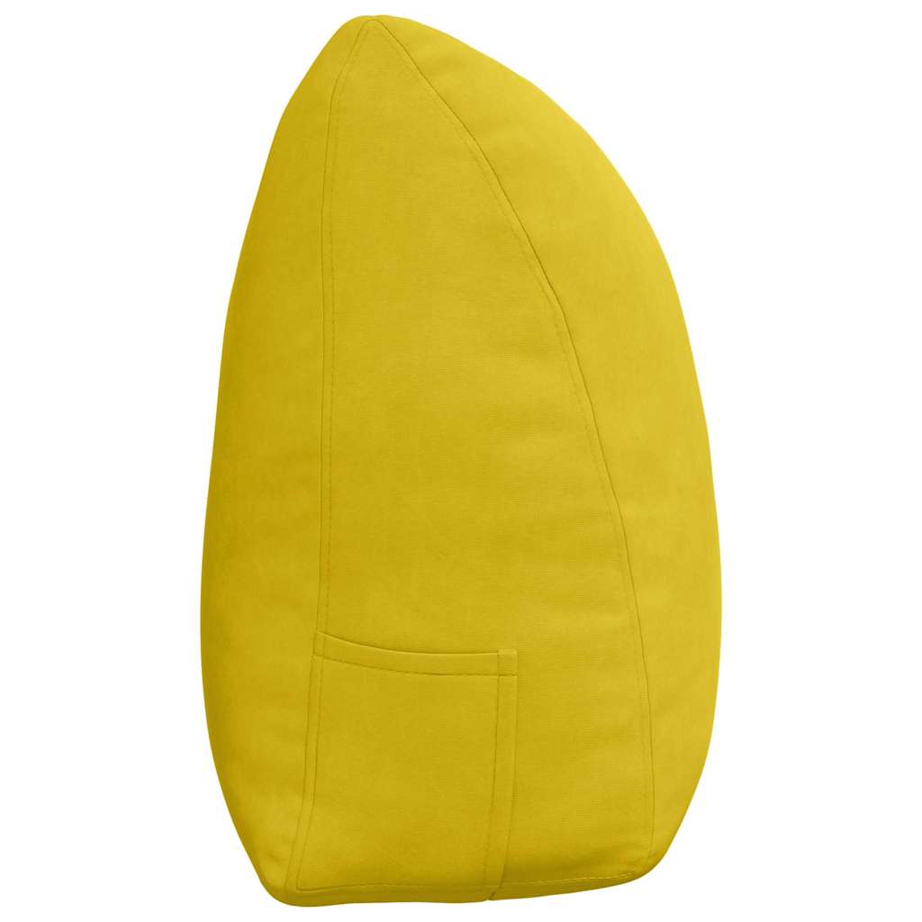 Hátpárna sárga 160 x 24 x 50 cm bársony