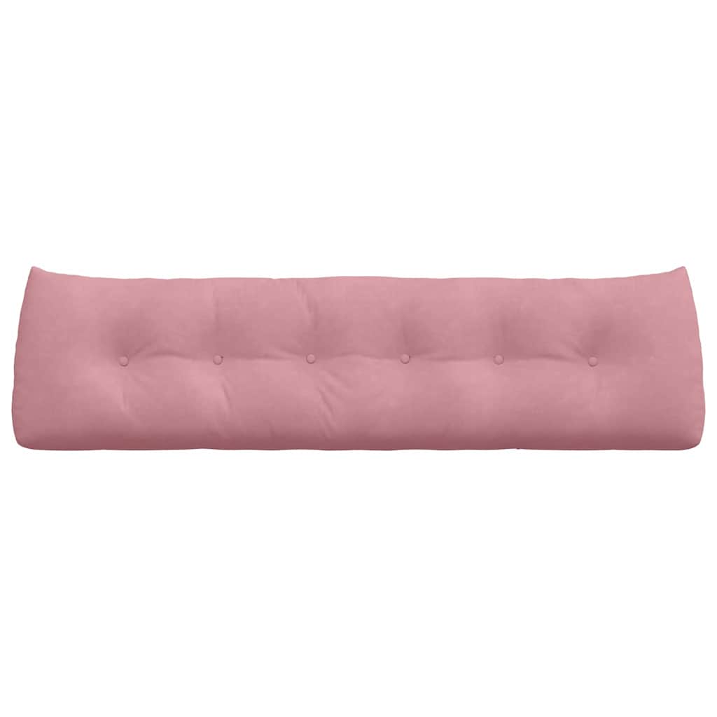 Hátpárna rózsaszín 180 x 24 x 50 cm bársony