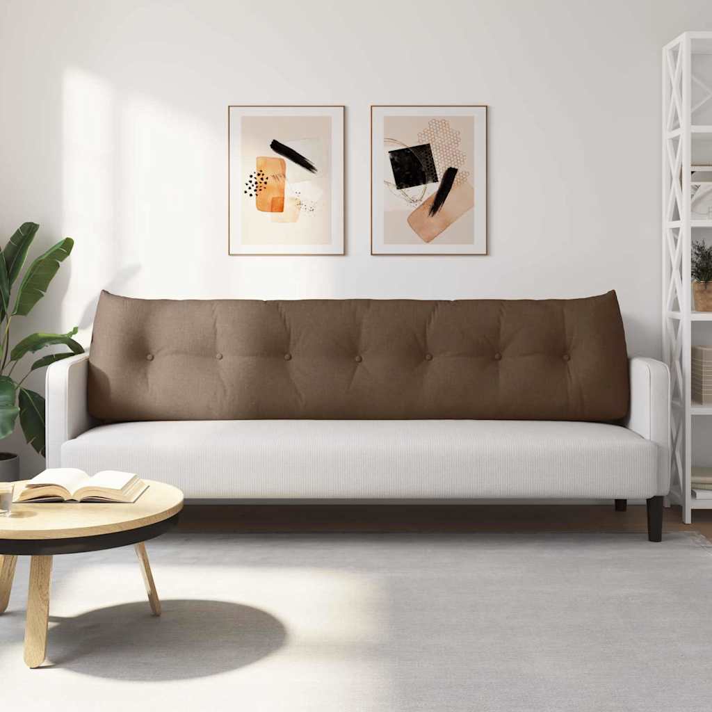 Hátpárna barna 200 x 24 x 50 cm szövet