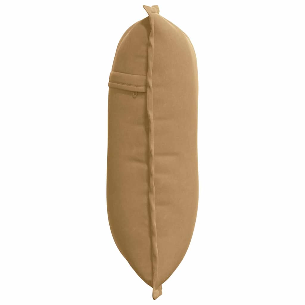 Hátpárna barna 50 x 45 cm bársonyos szövet