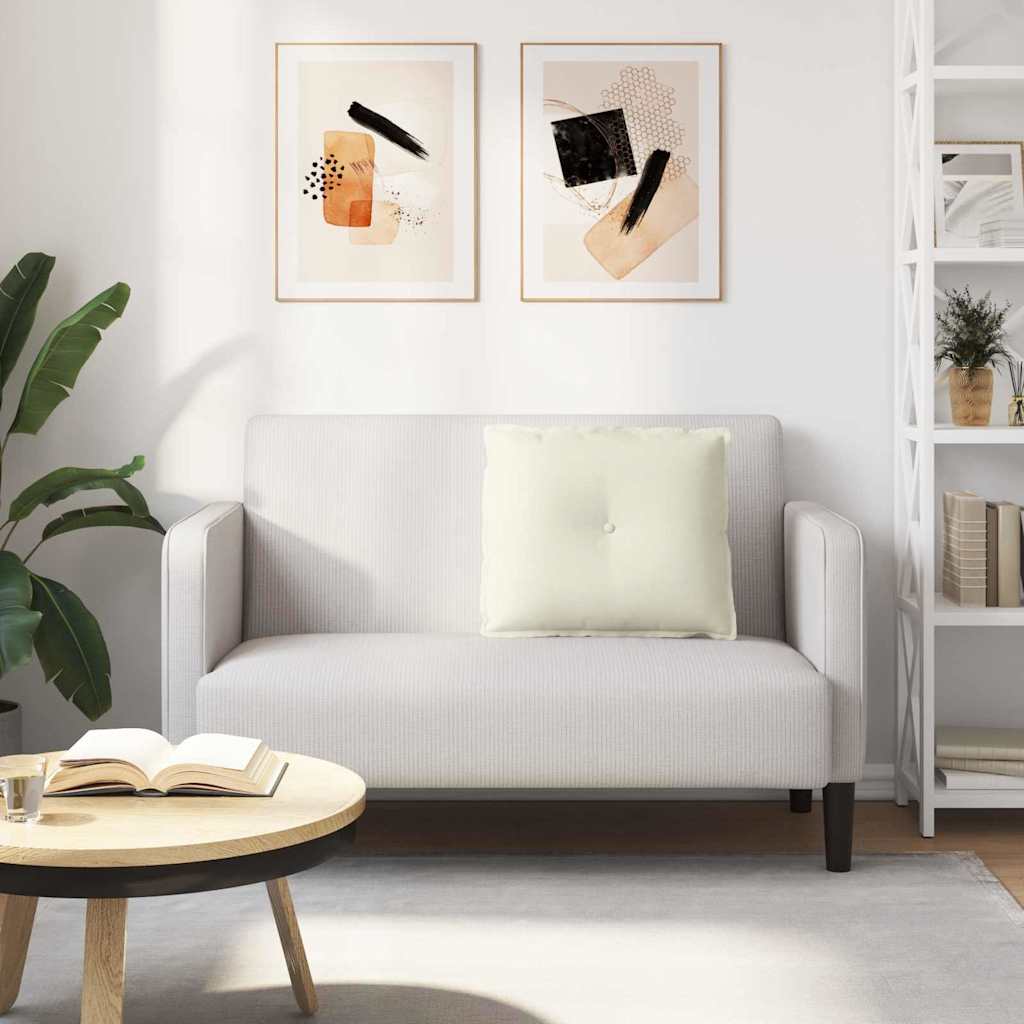 Hátpárna krém 60 x 50 cm bársonyos szövet