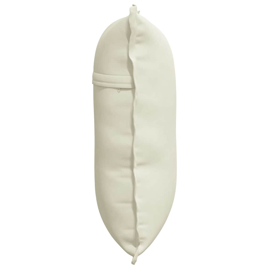 Hátpárna krém 60 x 50 cm bársonyos szövet