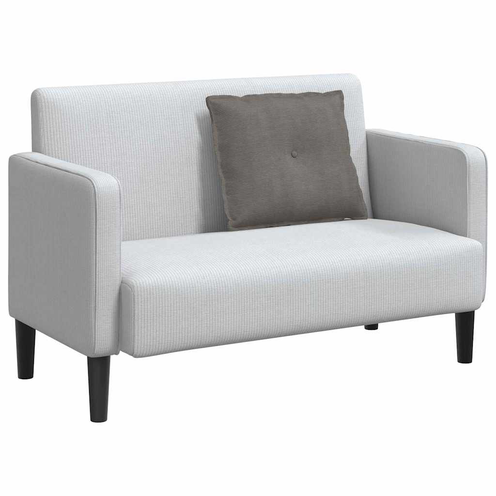 Hátpárna világosszürke 60 x 50 cm bársonyos szövet