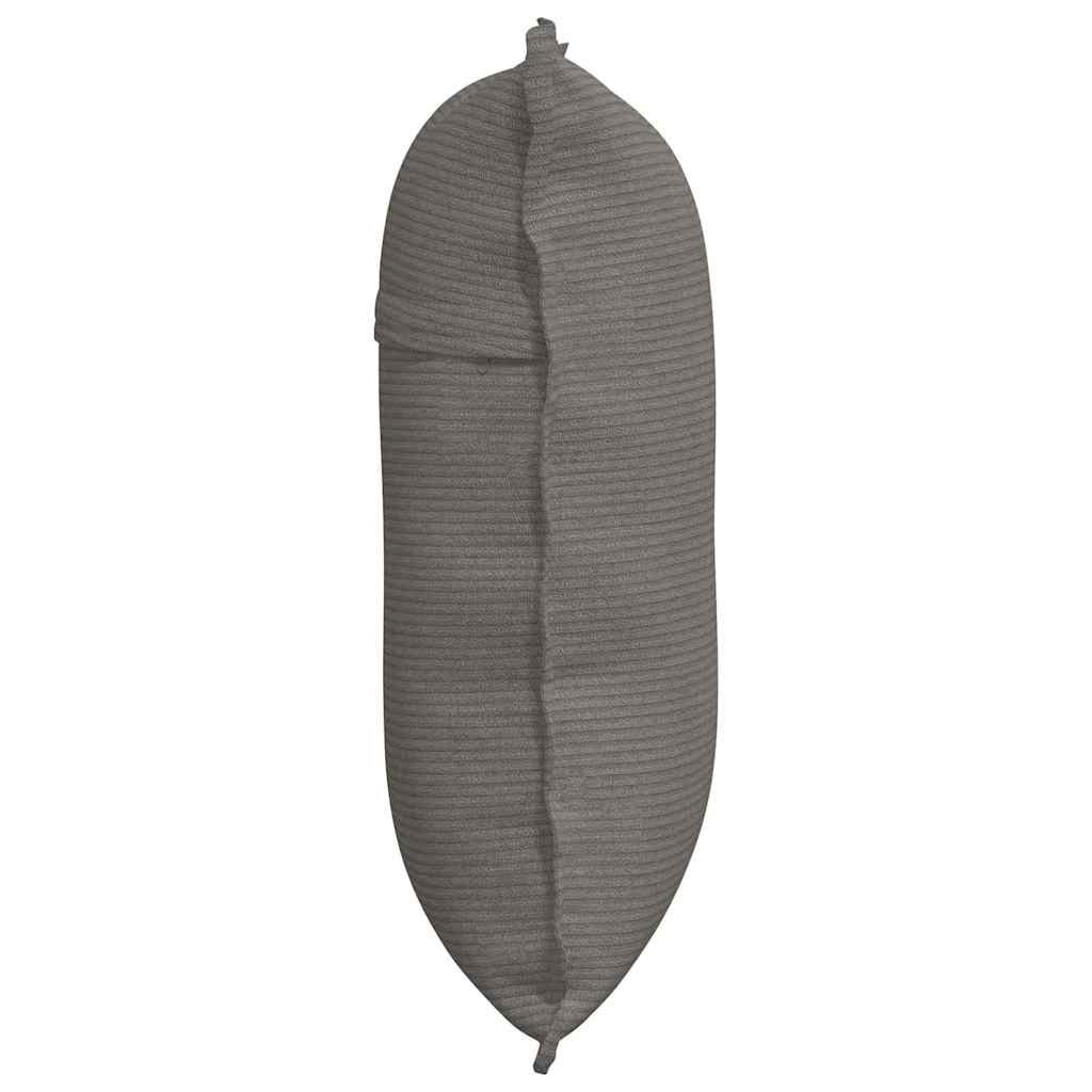 Hátpárna világosszürke 60 x 50 cm bársonyos szövet