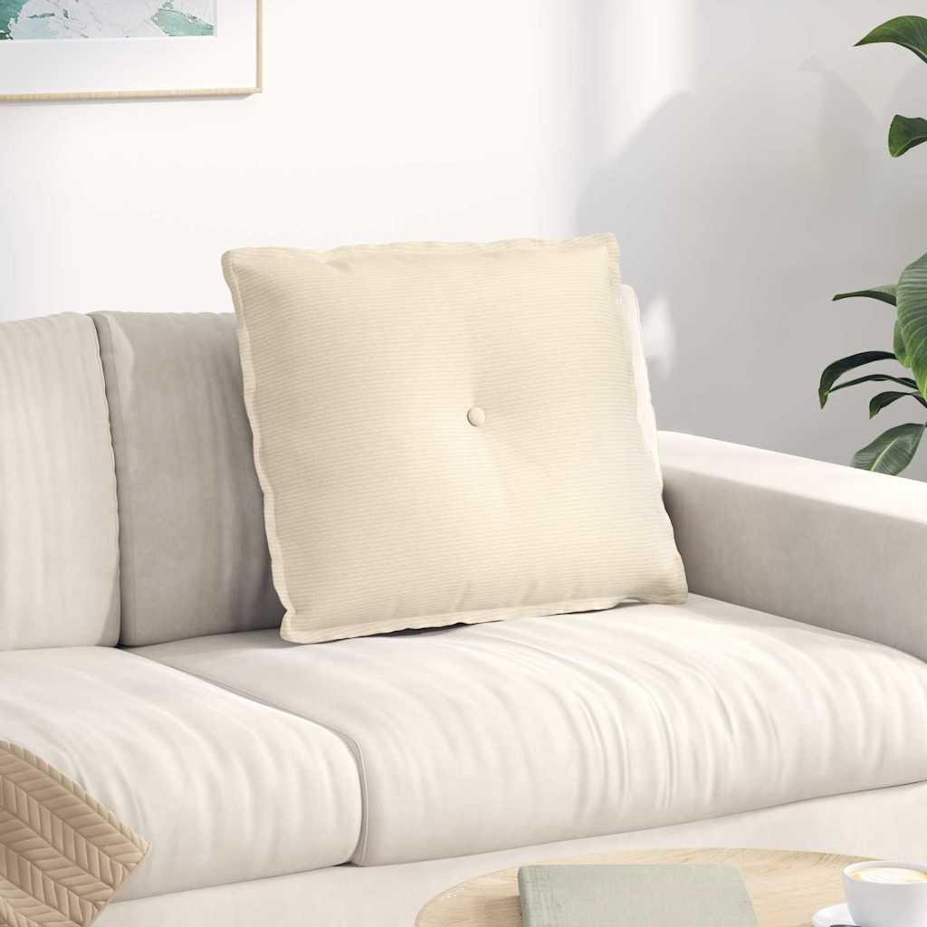 Hátpárna krém 60 x 50 cm bársonyos szövet