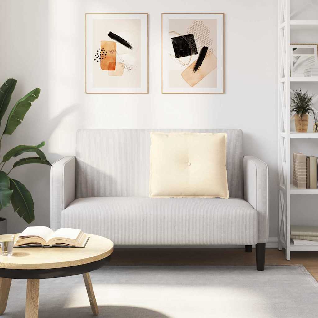 Hátpárna krém 60 x 50 cm bársonyos szövet