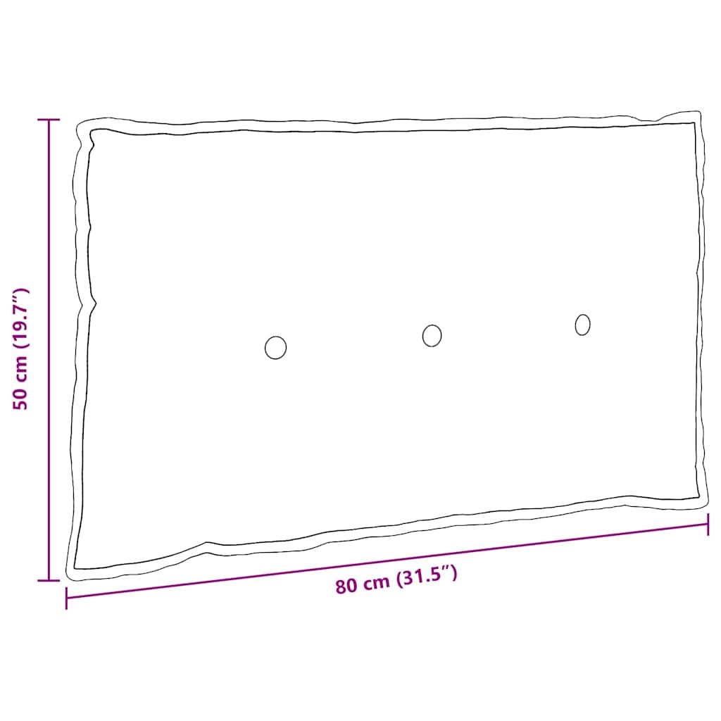 Hátpárna barna 200 x 19 x 50 cm szövet