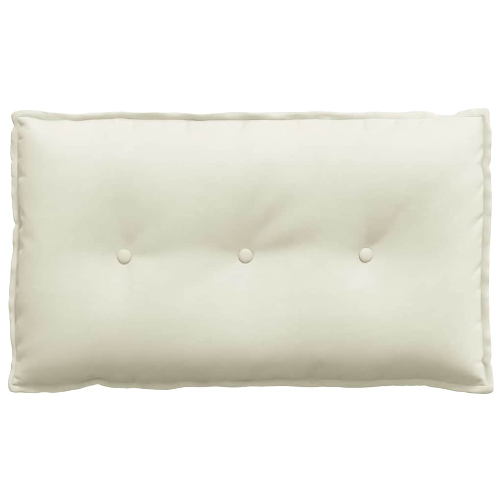 Hátpárna krém 80 x 50 cm bársonyos szövet