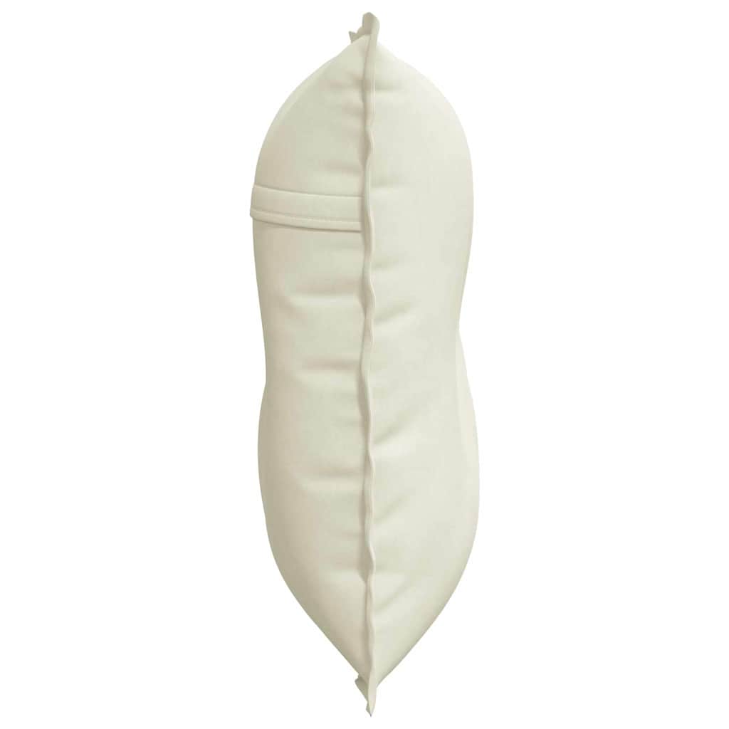 Hátpárna krém 80 x 50 cm bársonyos szövet