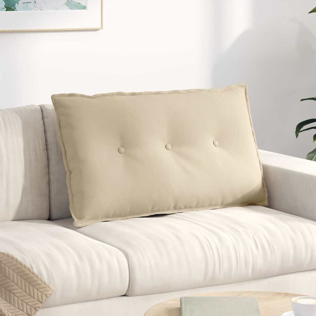 Hátpárna krém 80 x 50 cm mikroszálas szövet