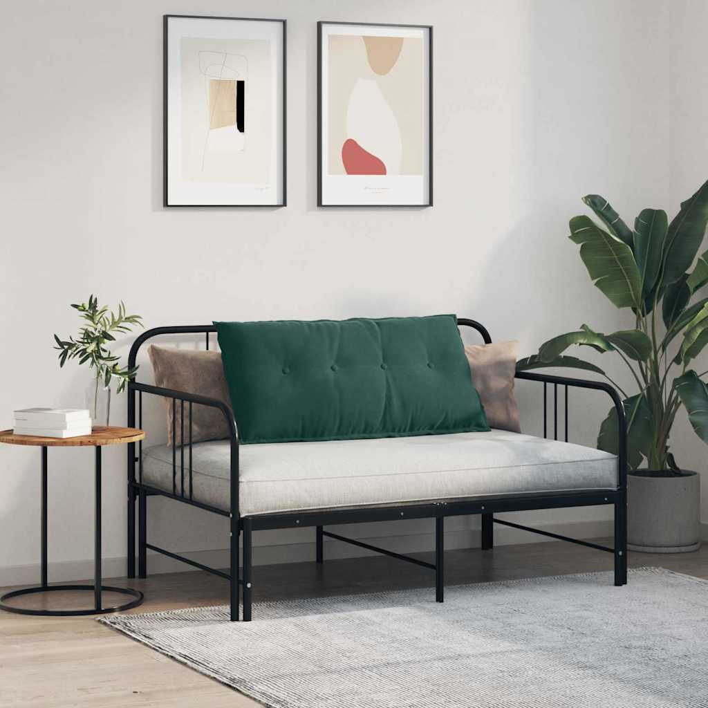 Hátpárna sötétzöld 100 x 50 cm bársonyos szövet