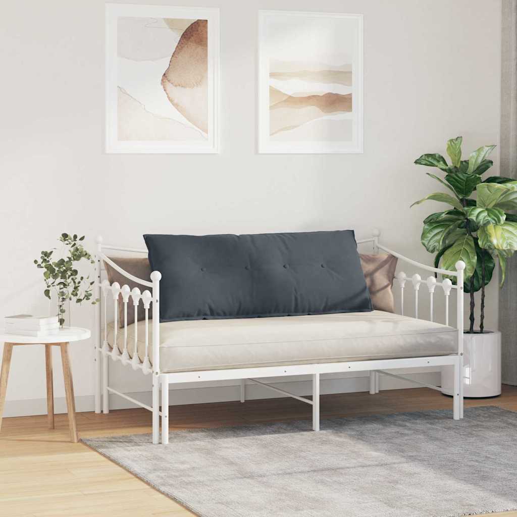 Hátpárna sötétszürke 120 x 50 cm bársonyos szövet