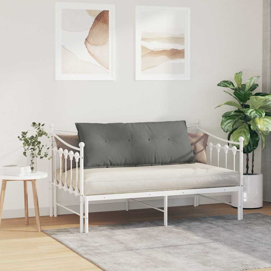 Hátpárna sötétszürke 120 x 50 cm mikroszálas szövet