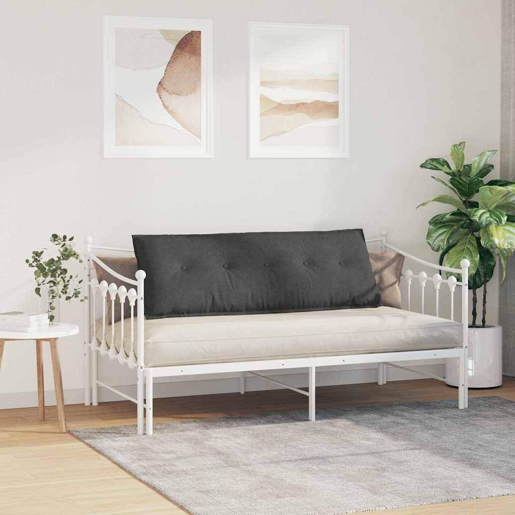 Hátpárna sötétszürke 140 x 50 cm bársonyos szövet