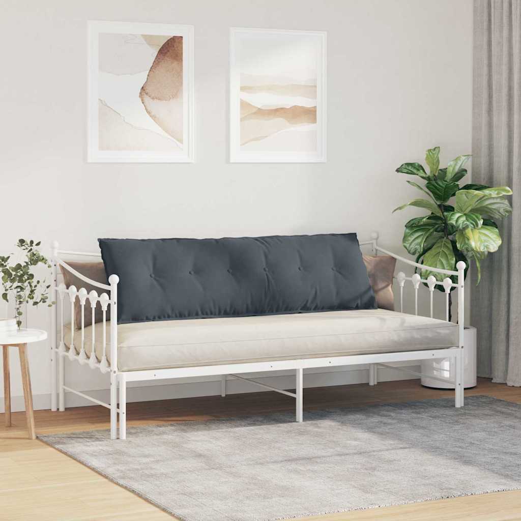 Hátpárna sötétszürke 160 x 50 cm bársonyos szövet