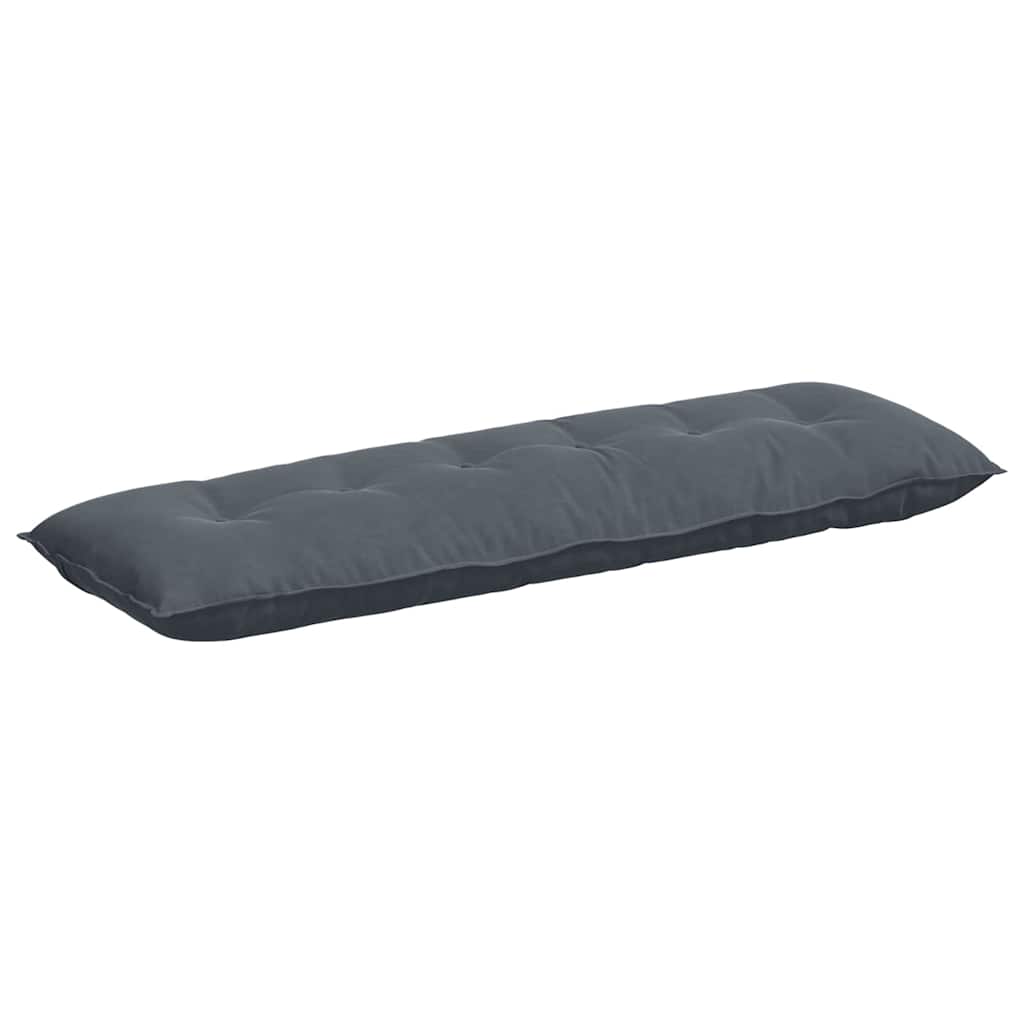 Hátpárna sötétszürke 160 x 50 cm bársonyos szövet