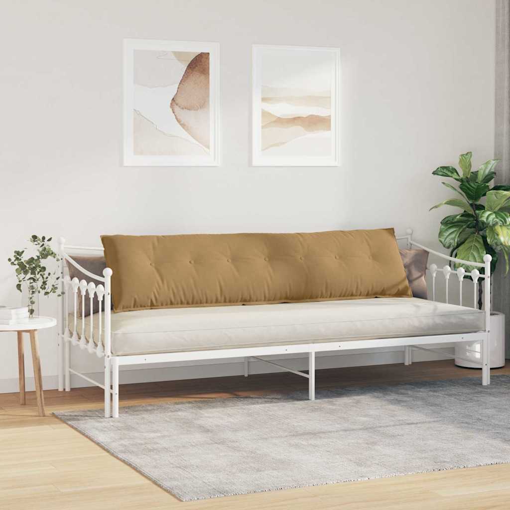 Hátpárna barna 200 x 50 cm bársonyos szövet