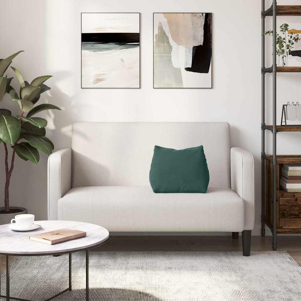 Hátpárna sötétzöld 45 x 20 x 35 cm bársonyos szövet