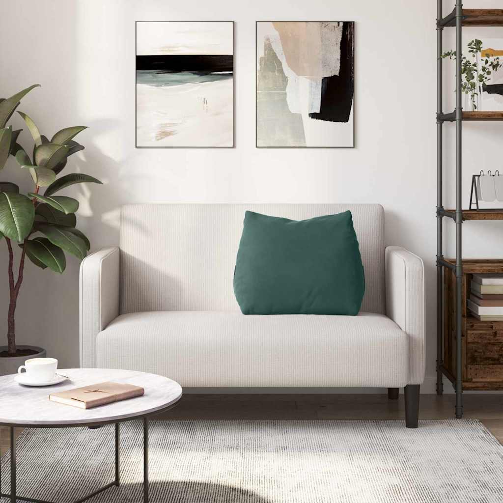 Hátpárna sötétzöld 60 x 20 x 50 cm bársonyos szövet