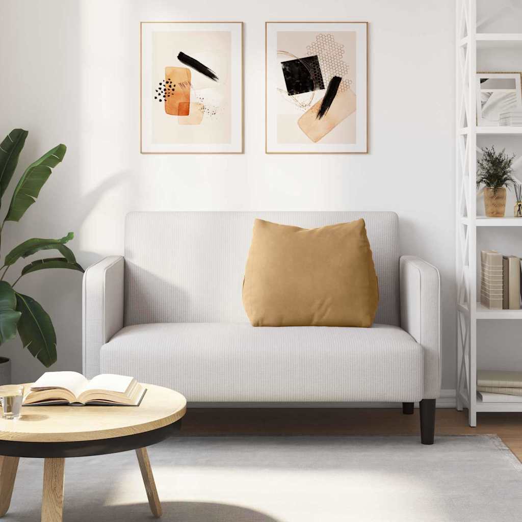 Hátpárna barna 60 x 20 x 50 cm bársonyos szövet