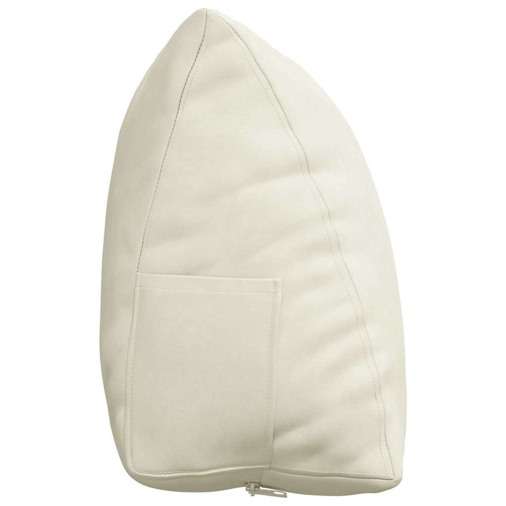 Hátpárna krém 60 x 20 x 50 cm bársonyos szövet