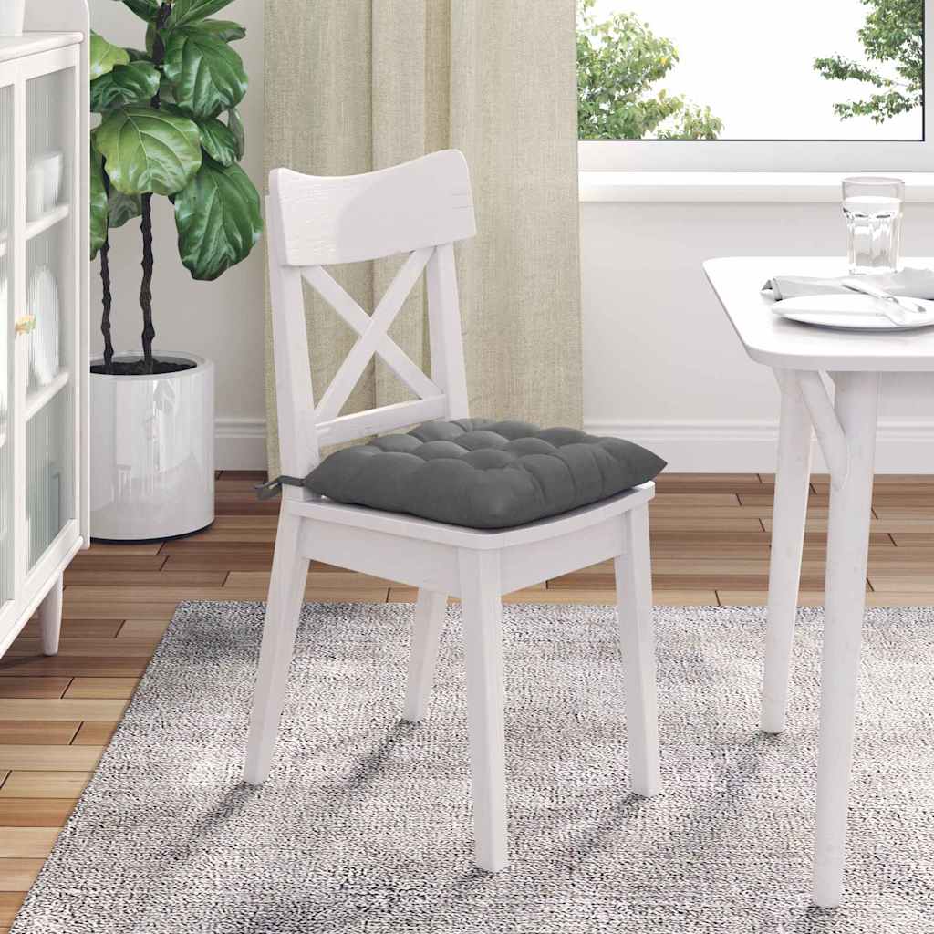 Ülőpárnák 4 pcs sötétszürke 40 x 40 x 6 cm mikroszálas