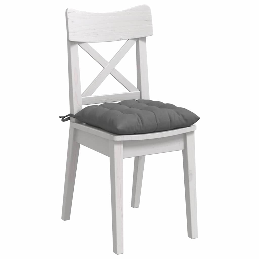 Ülőpárnák 4 pcs sötétszürke 40 x 40 x 6 cm mikroszálas