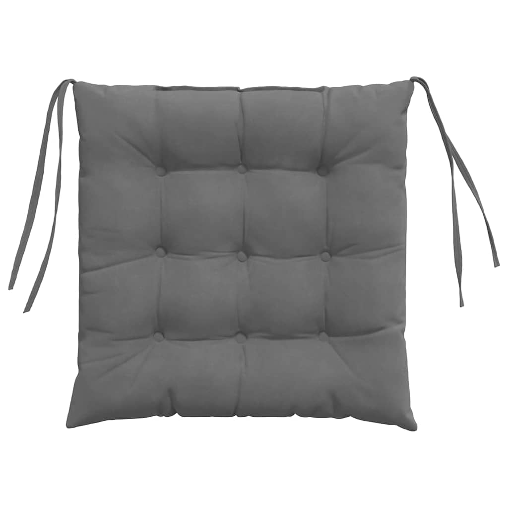 Ülőpárnák 4 pcs sötétszürke 40 x 40 x 6 cm mikroszálas