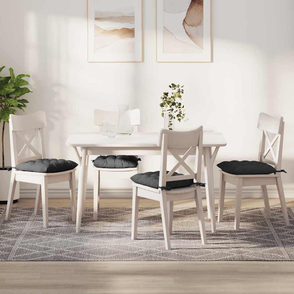 Ülőpárnák 4 pcs sötétszürke 40 x 40 x 6 cm bársonyos szövet
