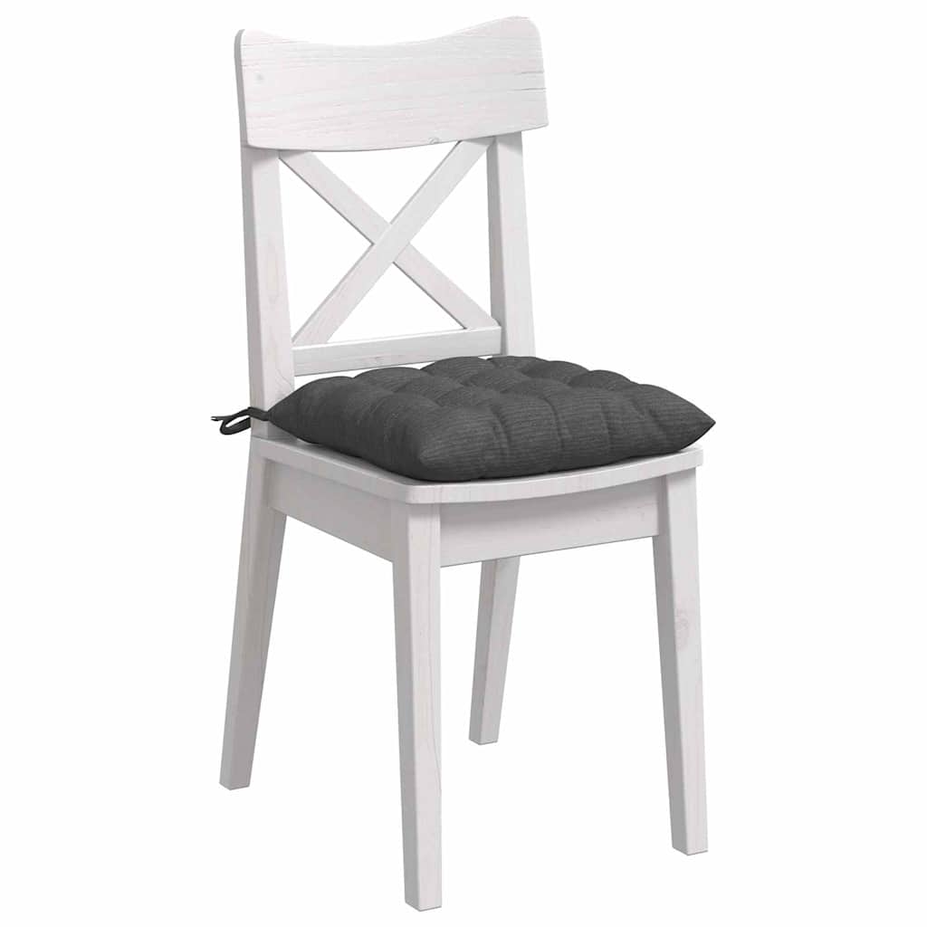 Ülőpárnák 4 pcs sötétszürke 40 x 40 x 6 cm bársonyos szövet