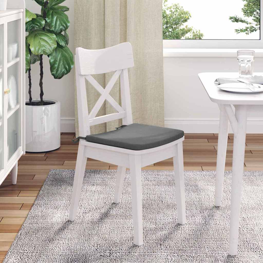 Ülőpárnák 4 pcs sötétszürke 40 x 40 x 3 cm mikroszálas szövet