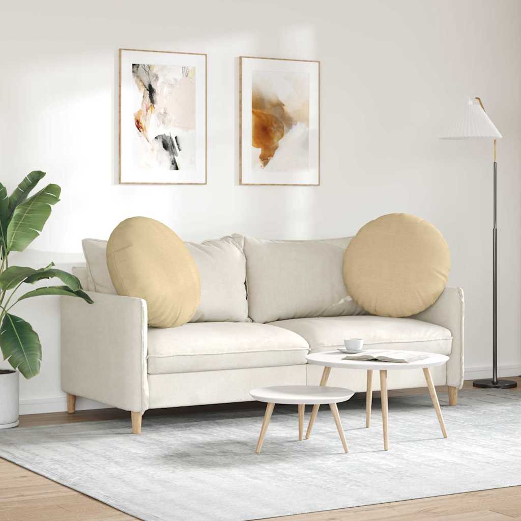 Ülőpárnák 2 pcs szürke zöld ø60 x 21 cm bársonyos szövet